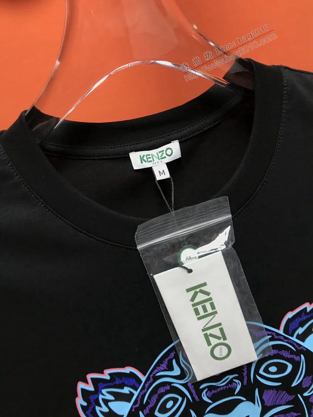 kenzo夏裝短袖 頂級品質 kenzo 2020新款黑色男T恤  tzy2420